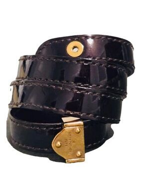 🛍️ Louis Vuitton Authentic Triple Tour Vernis Wrap Bracelet & Box